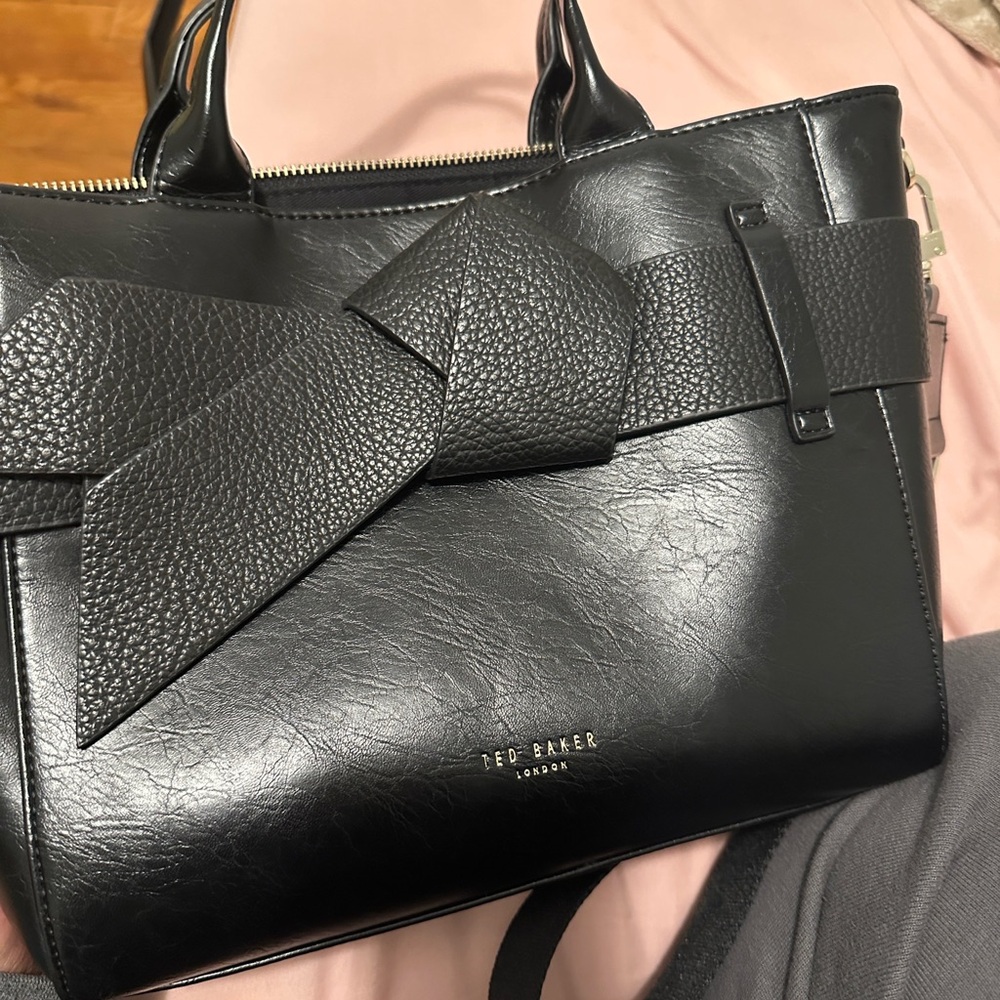 Ted Baker Black Bow Leather Tote